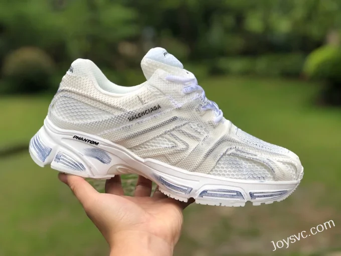 Balenciaga White Blue Phantom Vintage Dad Shoes