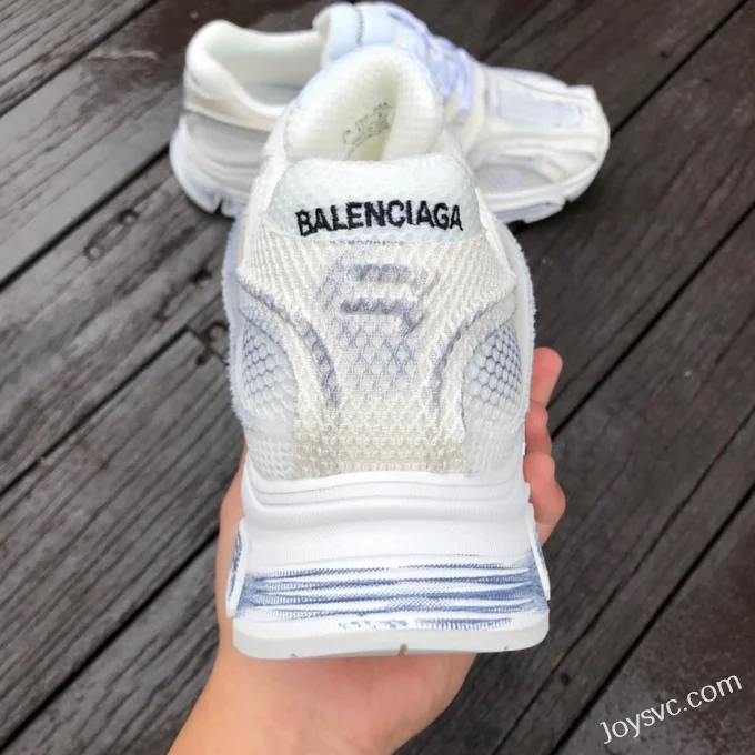 Balenciaga White Blue Phantom Vintage Dad Shoes