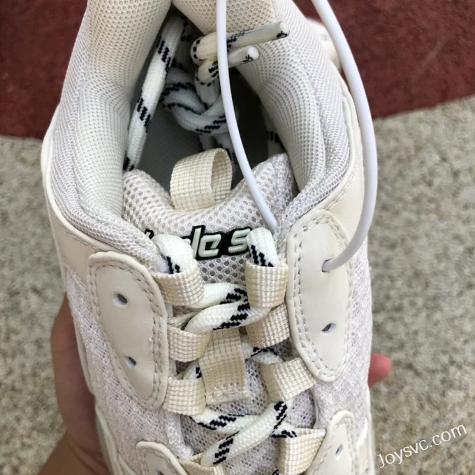 Balenciaga Beige Triple S Clear Sole Vintage Dad Shoes