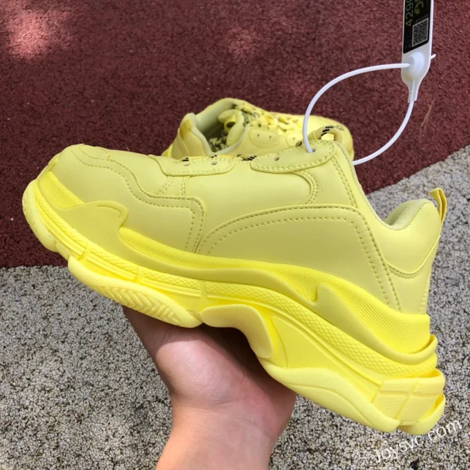 Balenciaga Yellow Triple S Vintage Dad Shoes