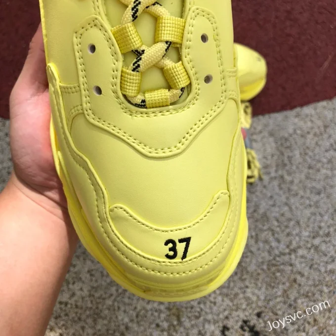 Balenciaga Yellow Triple S Vintage Dad Shoes