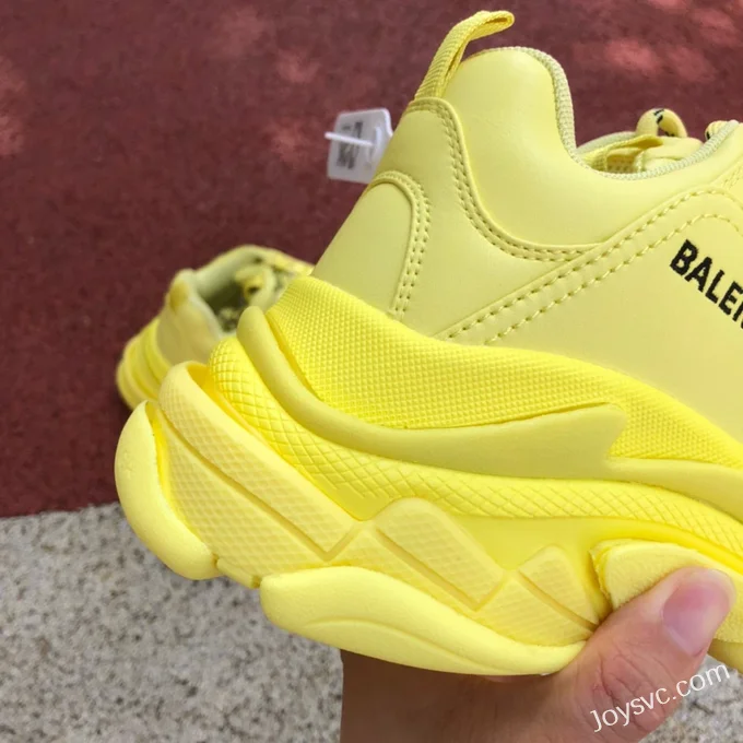 Balenciaga Yellow Triple S Vintage Dad Shoes