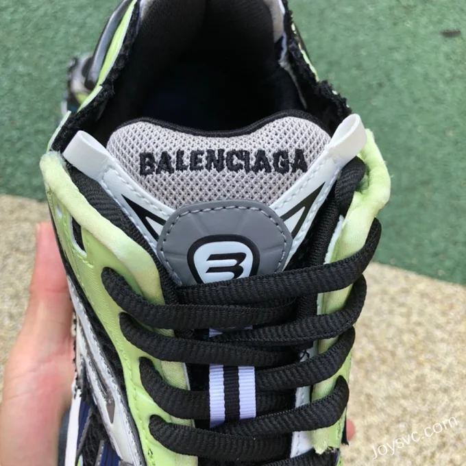 Balenciaga Runner Black White Green Sneakers 211112ss0816