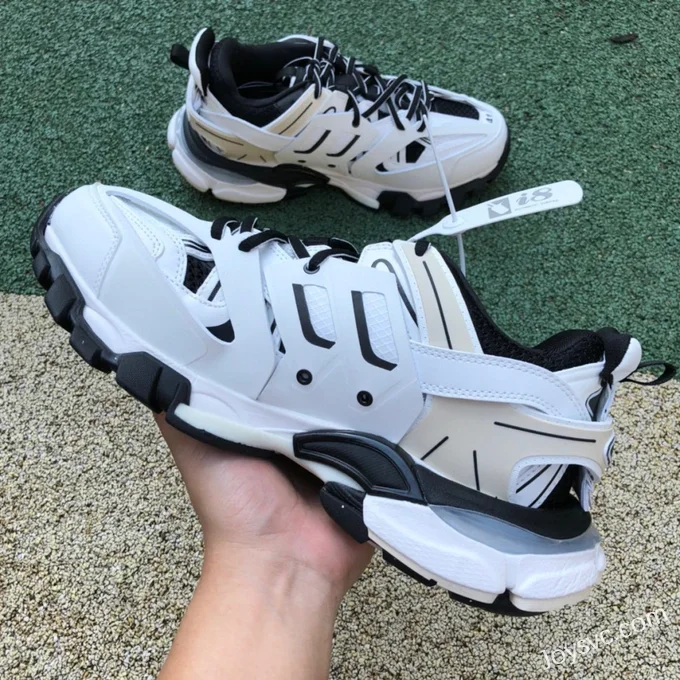 Balenciaga Triple S White Black Sneakers