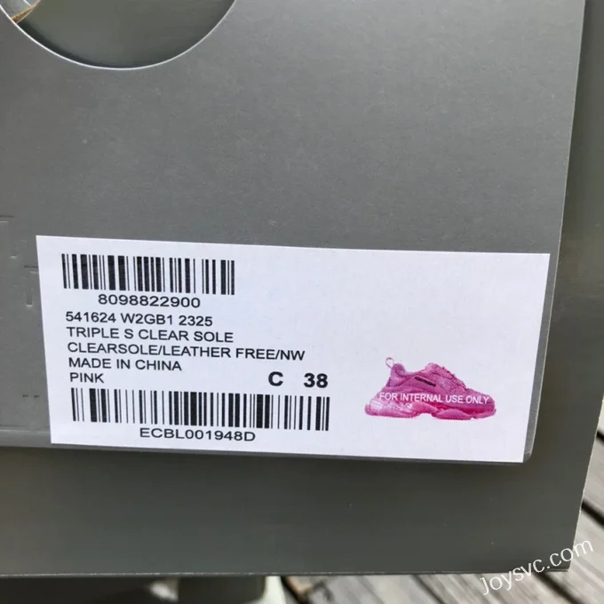 Balenciaga Pink Triple S Clear Sole Vintage Dad Shoes