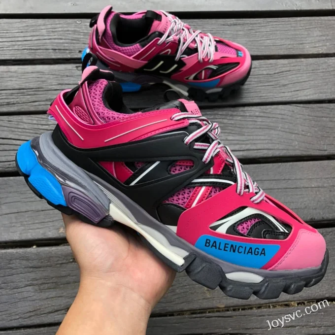 Balenciaga Track 3 Pink Blue Sneakers