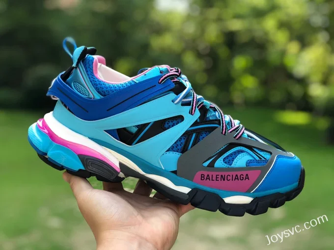 Balenciaga Track 3 Blue Pink Sneakers