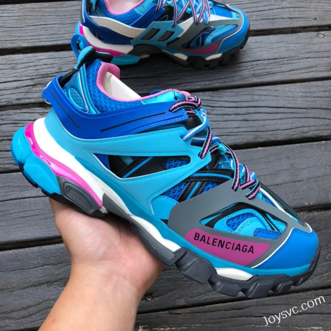 Balenciaga Track 3 Blue Pink Sneakers