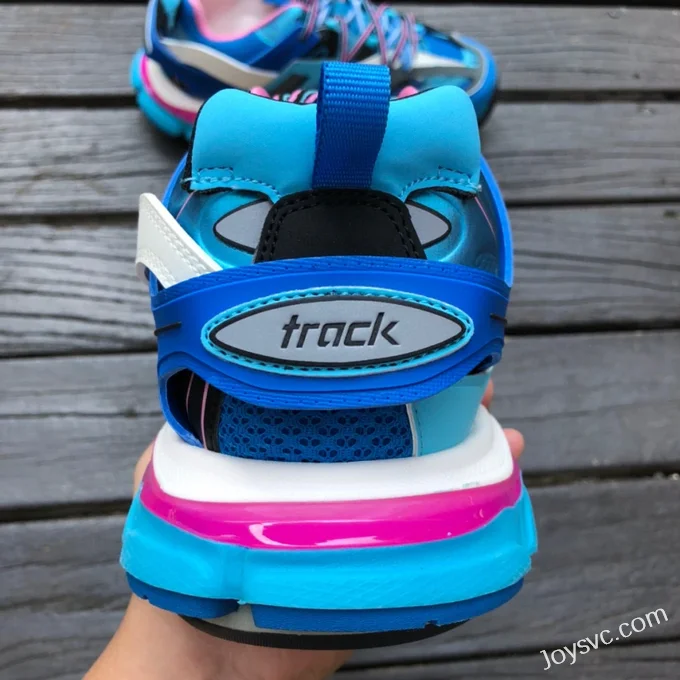 Balenciaga Track 3 Blue Pink Sneakers