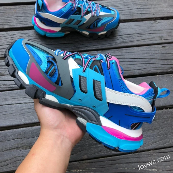 Balenciaga Track 3 Blue Pink Sneakers