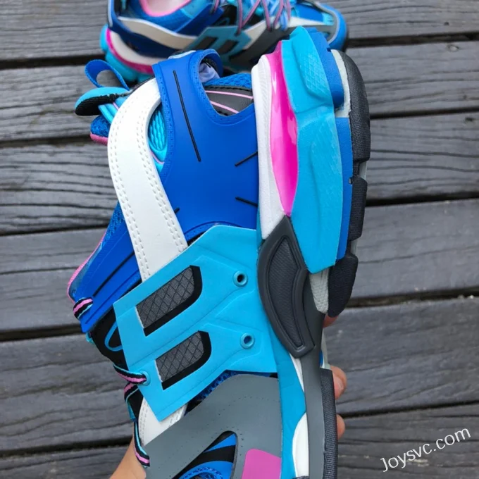 Balenciaga Track 3 Blue Pink Sneakers