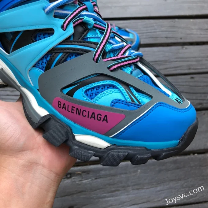 Balenciaga Track 3 Blue Pink Sneakers