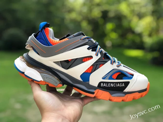 Balenciaga Track 3 Grey Blue Orange Sneakers