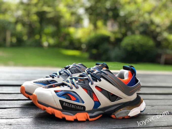 Balenciaga Track 3 Grey Blue Orange Sneakers