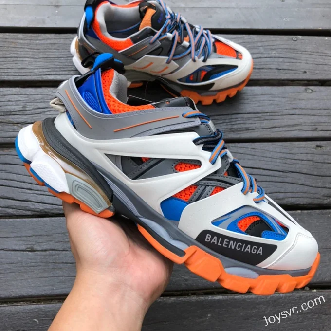 Balenciaga Track 3 Grey Blue Orange Sneakers