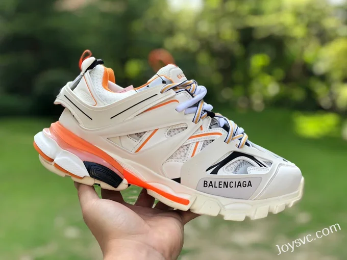 Balenciaga Track 3 White Orange Sneakers