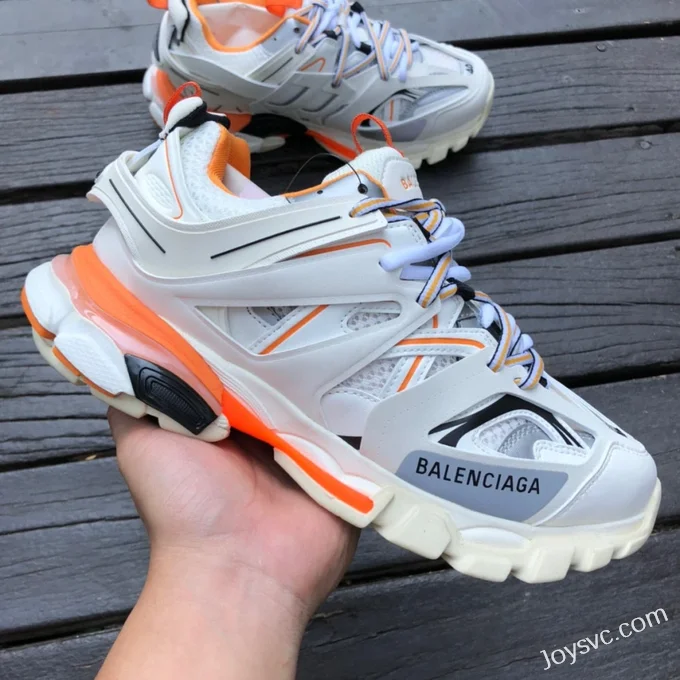 Balenciaga Track 3 White Orange Sneakers