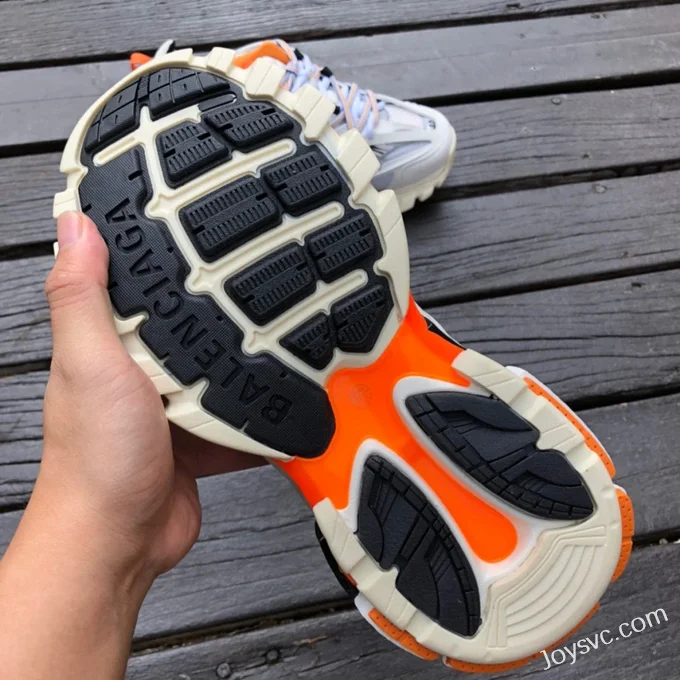 Balenciaga Track 3 White Orange Sneakers