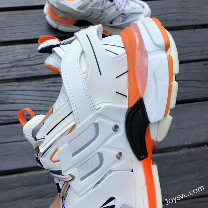 Balenciaga Track 3 White Orange Sneakers