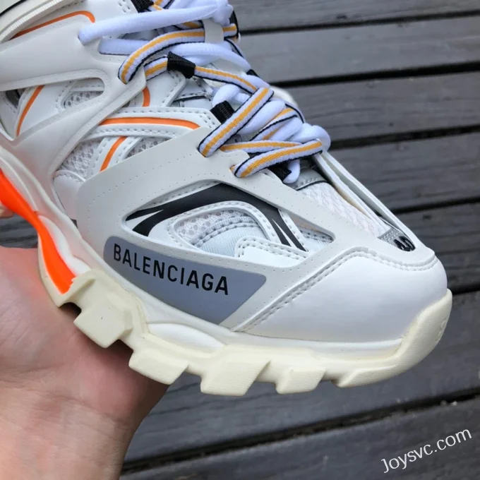 Balenciaga Track 3 White Orange Sneakers