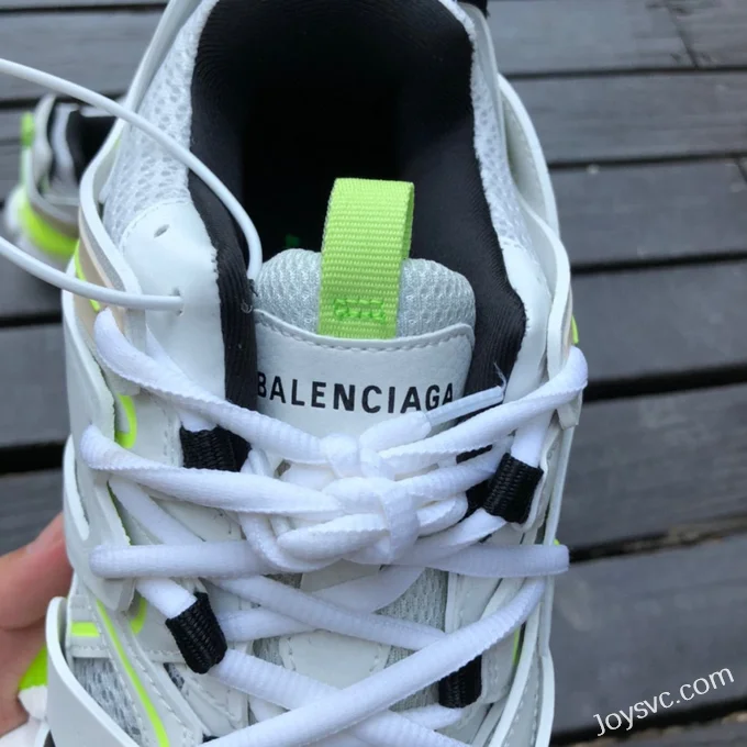 Balenciaga Triple S White Fluorescent Green Sneakers