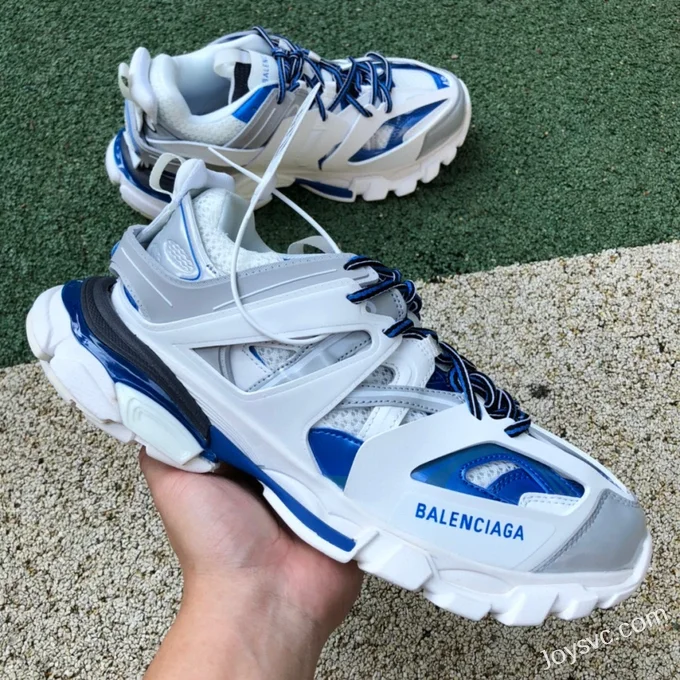 Balenciaga Triple S White Grey Blue Sneakers