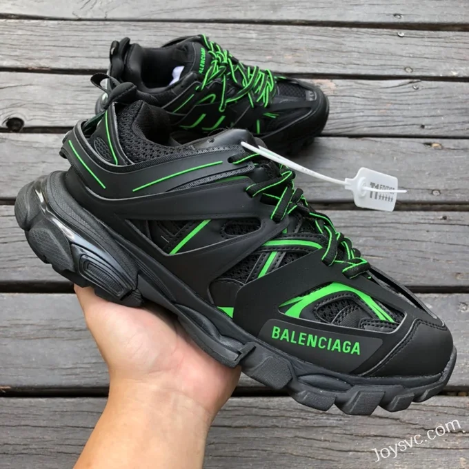 Balenciaga Triple S Black Green Sneakers