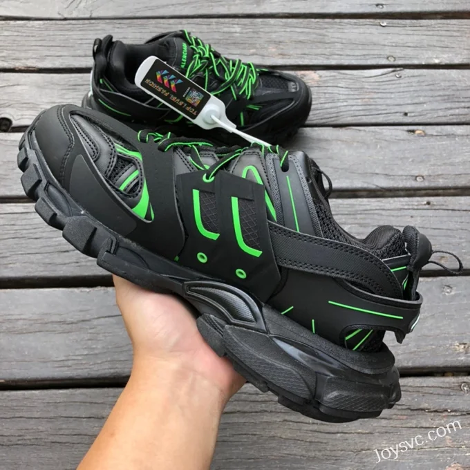 Balenciaga Triple S Black Green Sneakers