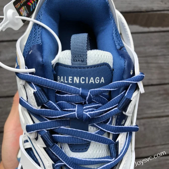 Balenciaga Triple S White Brown Blue Sneakers