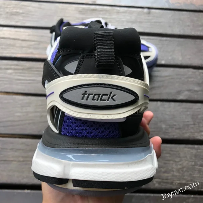 Balenciaga Triple S Black White Purple Sneakers