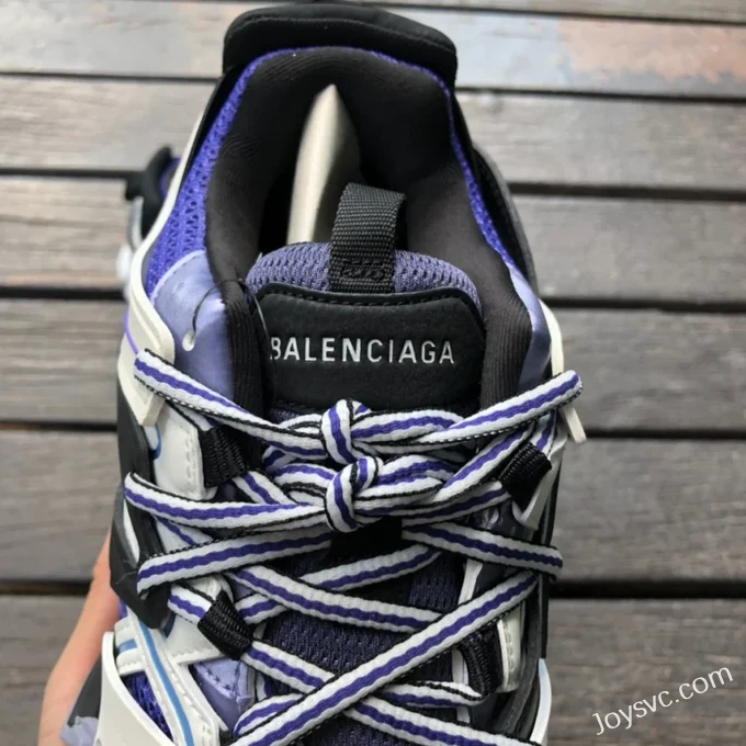 Balenciaga Triple S Black White Purple Sneakers