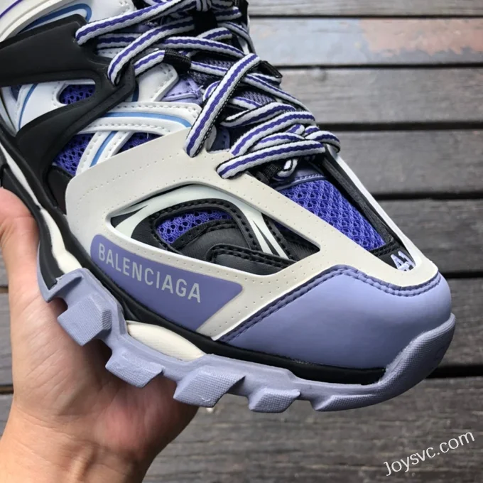 Balenciaga Triple S Black White Purple Sneakers