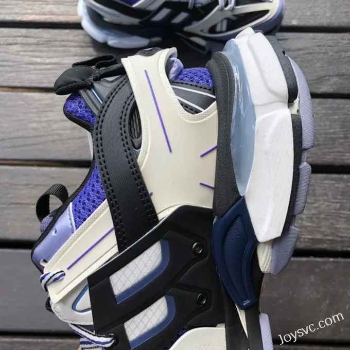 Balenciaga Triple S Black White Purple Sneakers