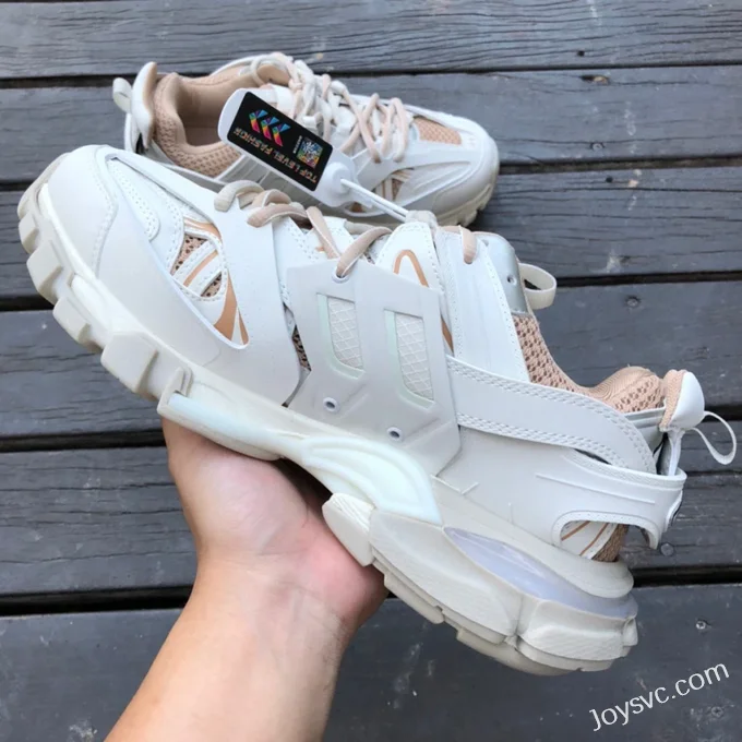 Balenciaga Triple S White Rose Gold Sneakers