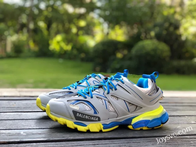 Balenciaga Triple S Grey Blue Yellow Sneakers