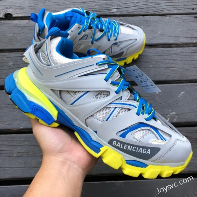 Balenciaga Triple S Grey Blue Yellow Sneakers