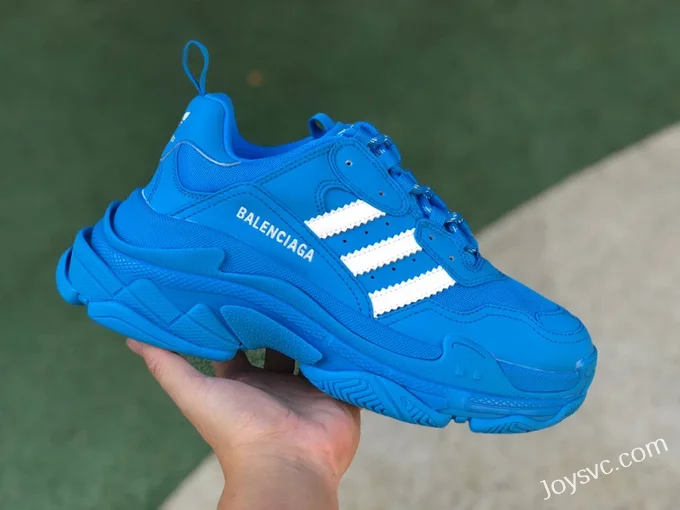 Balenciaga Adidas Blue Triple S Vintage Dad Shoes