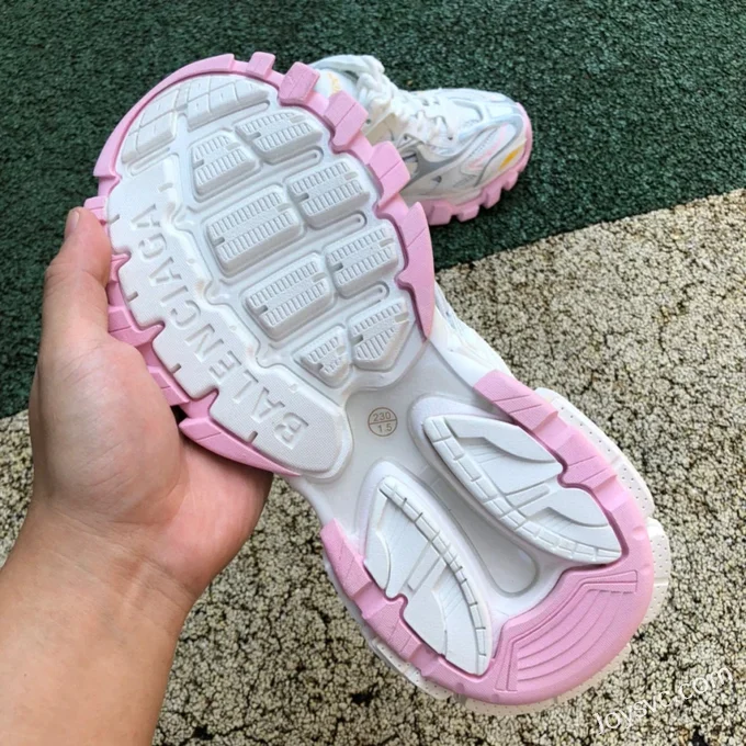 Balenciaga Track 2.0 White Pink Yellow Sneakers