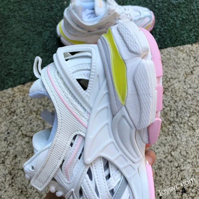 Balenciaga Track 2.0 White Pink Yellow Sneakers