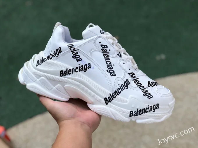 Balenciaga Triple S White Logo Sneakers