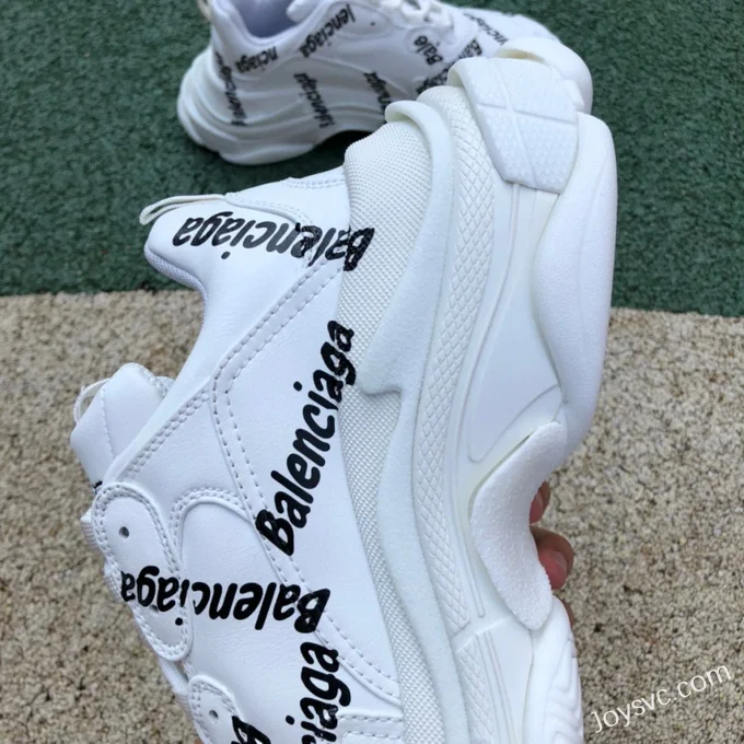 Balenciaga Triple S White Logo Sneakers