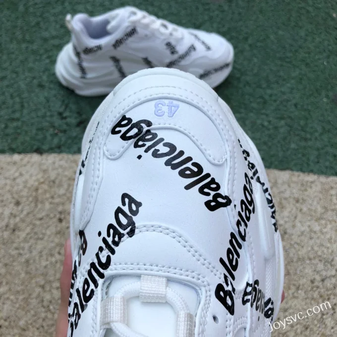 Balenciaga Triple S White Logo Sneakers