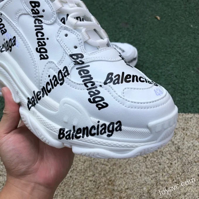 Balenciaga Triple S White Logo Sneakers