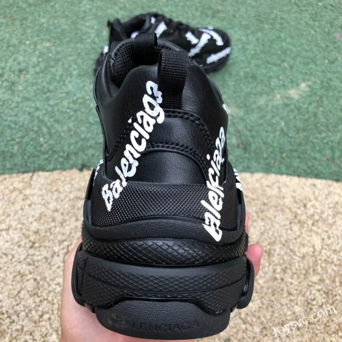 Balenciaga Triple S Black Logo Sneakers