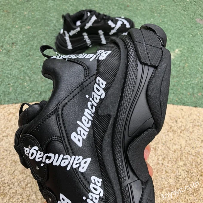 Balenciaga Triple S Black Logo Sneakers