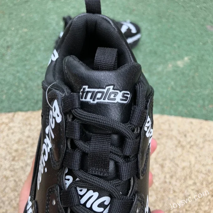 Balenciaga Triple S Black Logo Sneakers