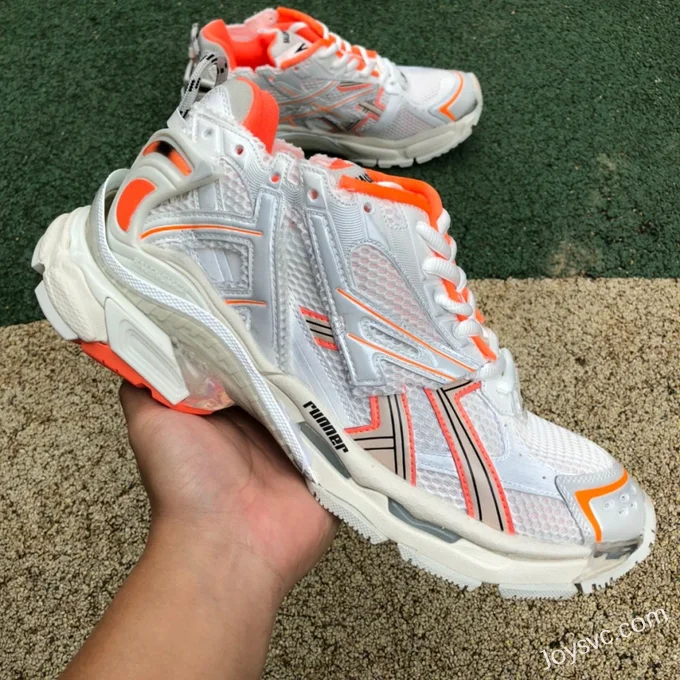 Balenciaga White Orange Runner Vintage Dad Shoes