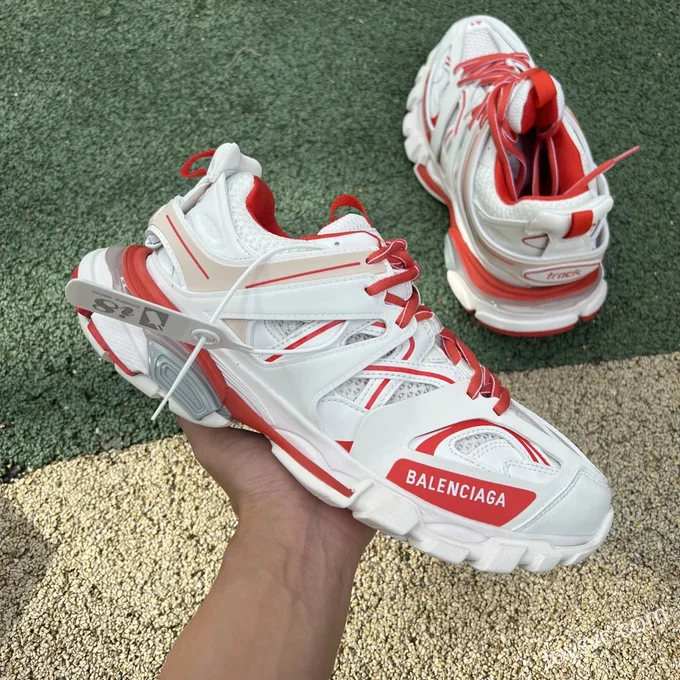 Balenciaga Triple S White Red Sneakers