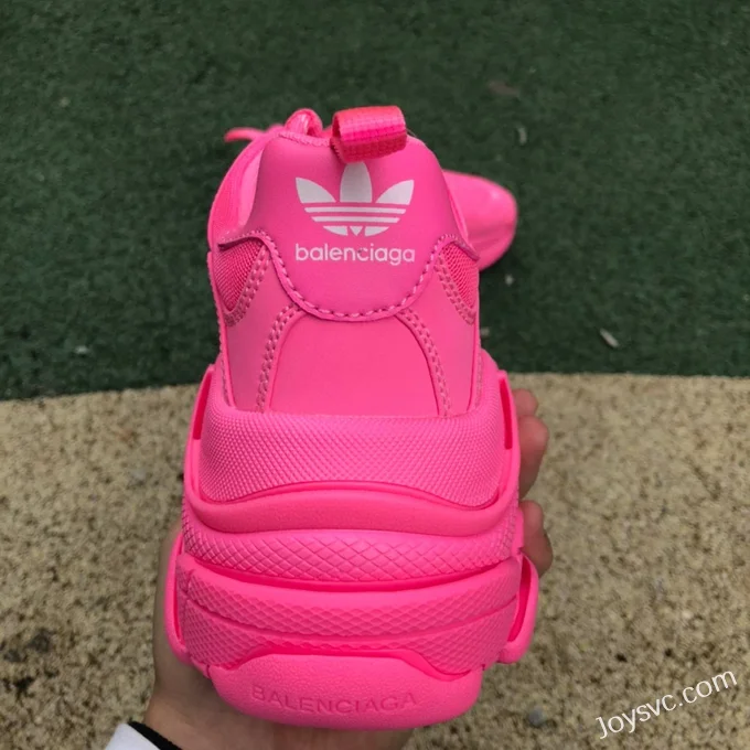 Balenciaga Adidas Hot Pink Triple S Vintage Dad Shoes