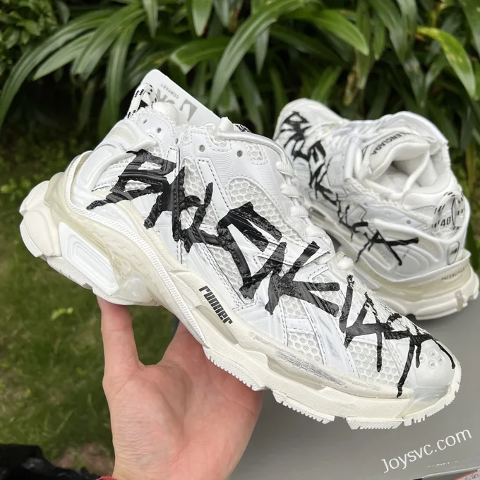 Balenciaga 7.0 White Distressed Vintage Dad Shoes